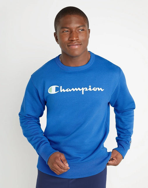 CHAMPION POWERBLEND GRAPHIC CREW POLERON